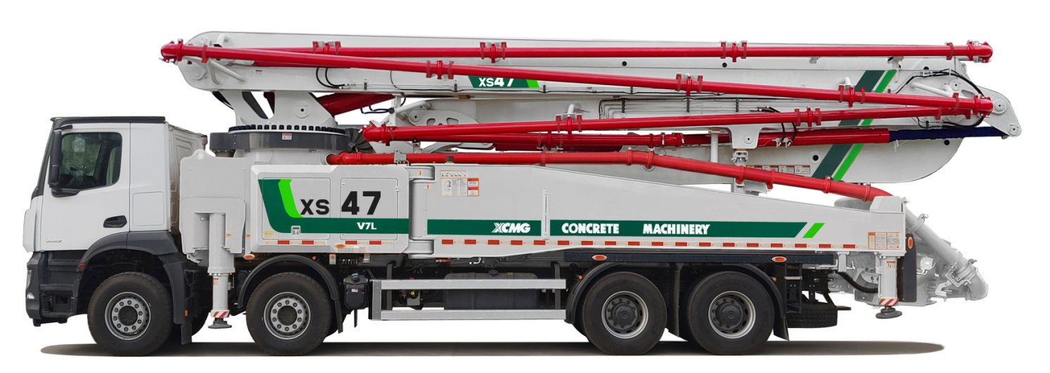 XCMG 徐工 XS47 混凝土泵浦車 V7L 白綠塗裝版本